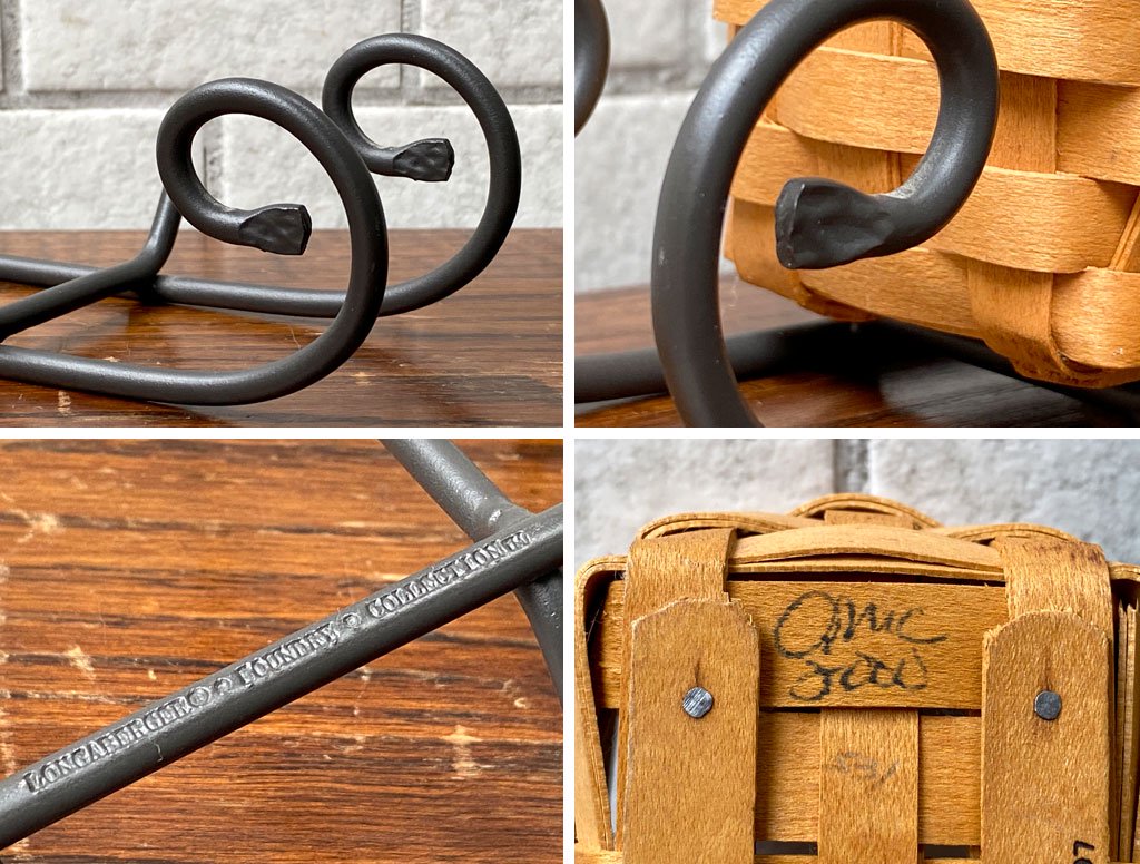 ロンガバーガー LONGABERGER ファウンドリーコレクション Foundry Collection キーバスケット アメリカ製 希少 ■