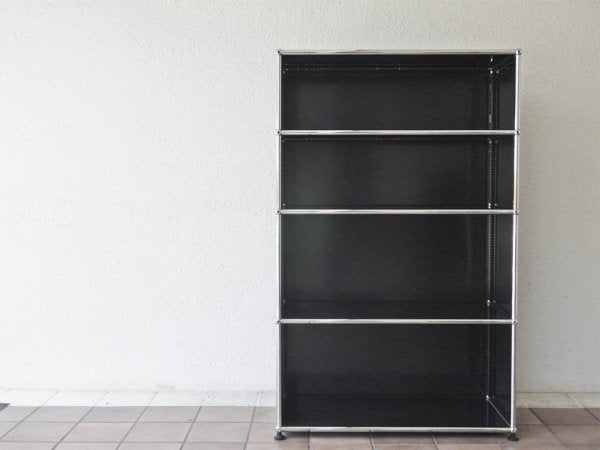 USMハラー USM Haller モジュラーファニチャー ハラーシステム キャビネット 1列4段 シェルフ グラファイトブラック 参考価格¥180,873- ◇