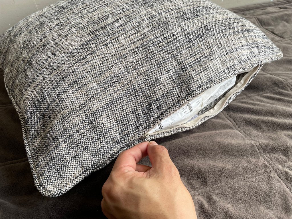 ザ コンランショップ THE CONRAN SHOP ウィンスロー WINSLOW 1.5Pソファ専用カバー&クッション 2個セット グレー 中綿新調済み ●