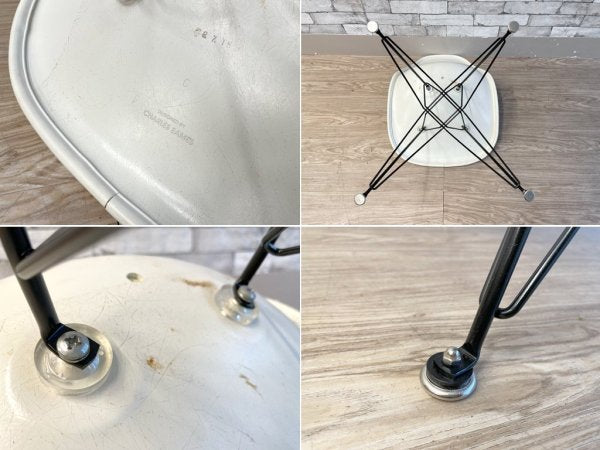ハーマンミラー Herman Miller サイドシェルチェア エッフェルベース 1st ブラック マハラム生地 MODE サーモンピンク 3rdビンテージ イームズ ミッドセンチュリー ●