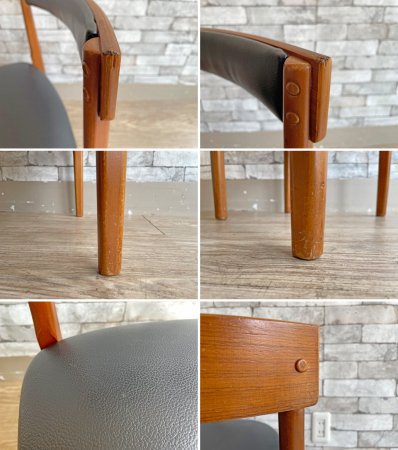 UKビンテージ チーク材 エクステンション ダイニングテーブル&チェア4脚セット 格納式 60s 北欧スタイル Lloyd's Antiques取扱 ●