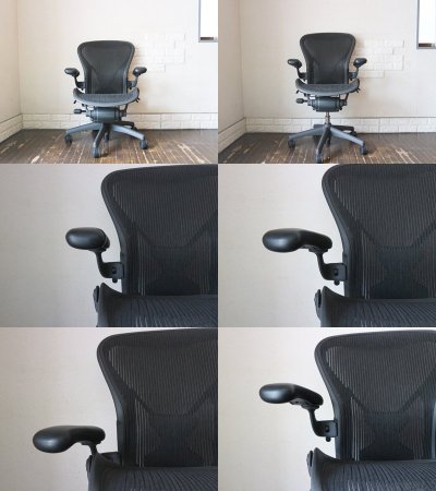 ハーマンミラー Herman Miller アーロンチェア Aeron Chair Bサイズ ポスチャーフィット フル装備 デスクチェア オフィス ◎
