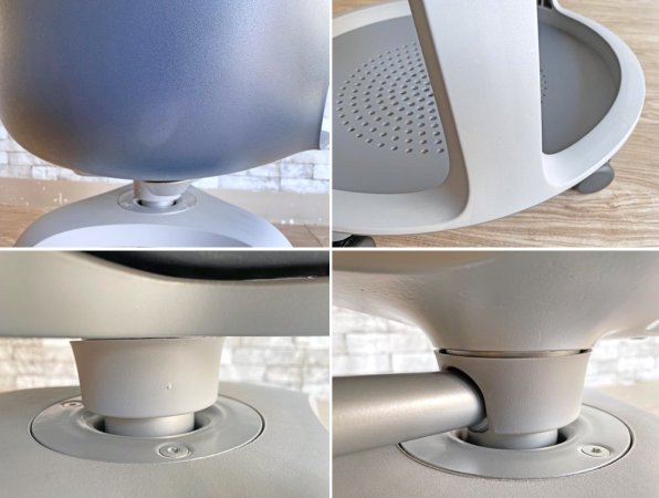 スチールケース Steelcase ノード node ミーティングチェア オフィスチェア 可動式サイドテーブル付 ネイビー ●