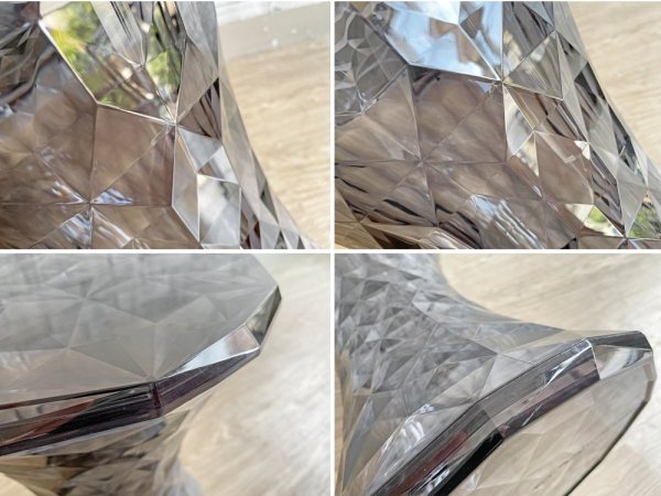 カルテル Kartell ストーン STONE スモーク スツール サイドテーブル Φ30cm マルセル・ワンダース Marcel Wanders イタリア 定価¥35,100- ●