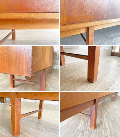 スワン SWAN BOARD チーク材 サイドボード W182cm 抽斗4杯 1970s 北欧家具 スウェーデンビンテージ Swedish Vintage ●