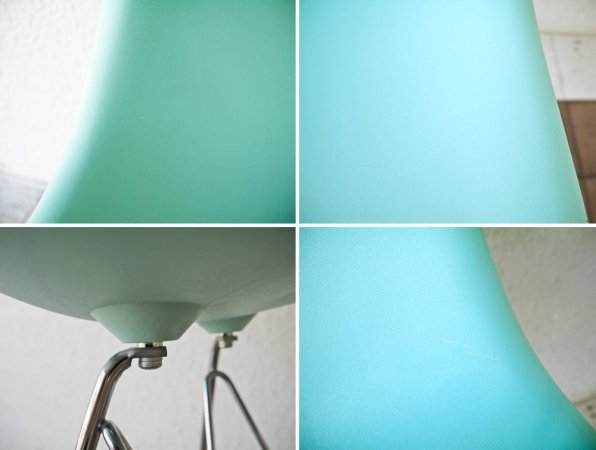ハーマンミラー Herman Miller サイドシェルチェア エッフェルベース アクアスカイ ポリプロピレン製 イームズ ミッドセンチュリー ◇