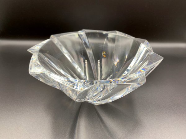 バカラ Baccarat オブジェクティフ ボウル クリスタルガラス フランス 定価6.6万円 ◎