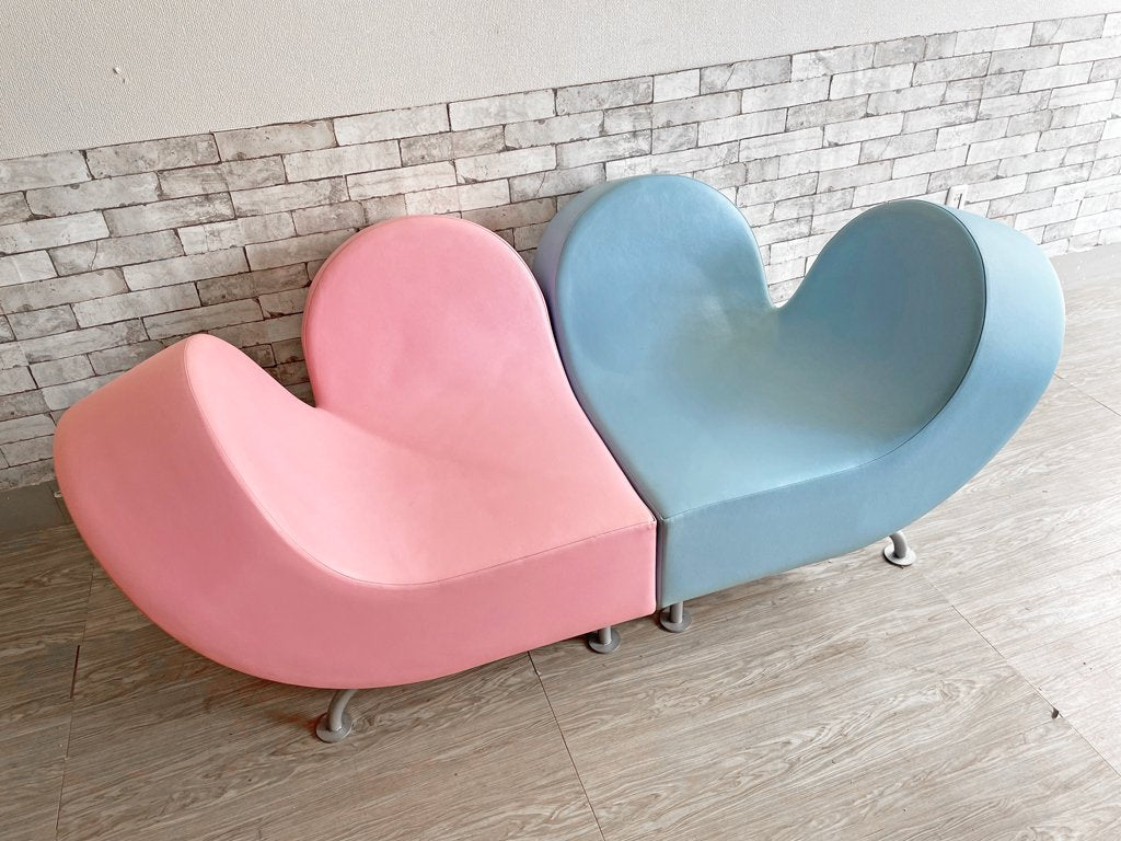 イデー IDEE ジョリー ケー JOLY COEUR ラウンジチェア 1人掛けソファ クラウディオ・コルッチ PVCレザー ピンク 受注生産品 ●