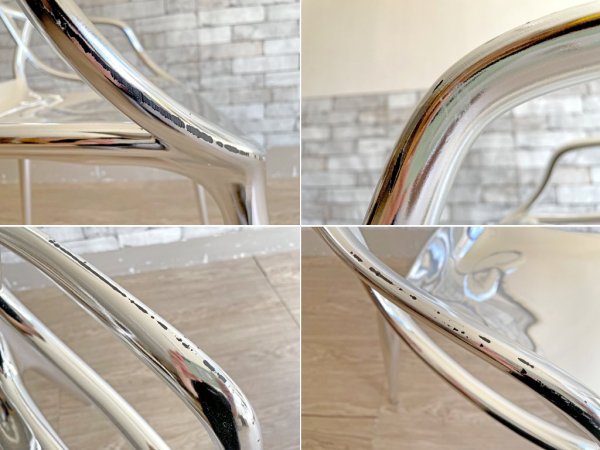 カルテル Kartell マスターズ チェア Masters chair スタッキングチェア メタルフィニッシュ フィリップ・スタルク Philippe Starck 定価¥81,900- B ●