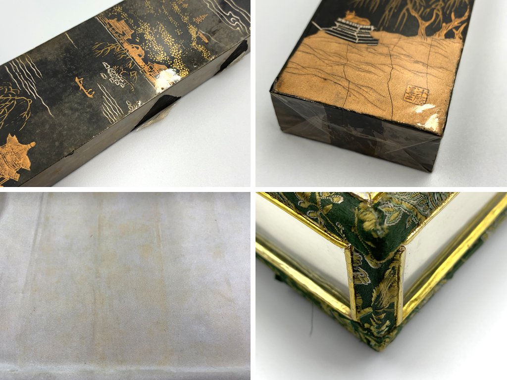 中国古墨 北京一得閣製墨 頤和園 中国書画墨 6点セット 書道具 習字 ガラス製箱付 未使用品 現状品 ◎