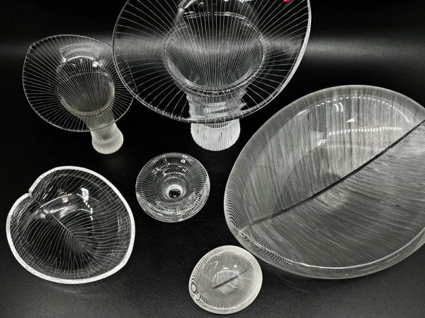 イッタラ iittala ガラスアートオブジェ Art Object 3337 Lサイズ ボウル W25cm タピオ・ヴィルカラ Tapio Wirkkala フィンランド 北欧ビンテージ ●