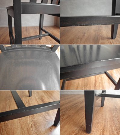 ポッタリーバーン Pottery Barn スクールハウスチェア Schoolhouse Chair ダイニングチェア ブラック 2脚セット ♪