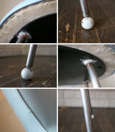 イデー IDEE ノートチェア NOTE CHAIR ダイニングチェア PVCレザー スチール 入手困難 レアアイテム 希少廃番 定価¥50,000- ブルー ◎