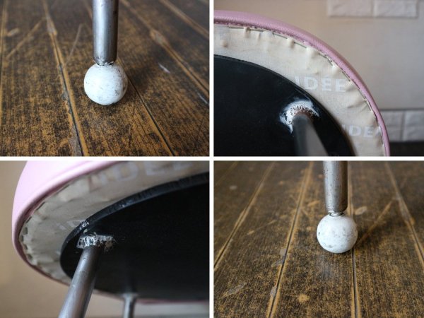 イデー IDEE ノートチェア NOTE CHAIR ダイニングチェア PVCレザー スチール 入手困難 レアアイテム 希少廃番 定価¥50,000- ピンク ◎