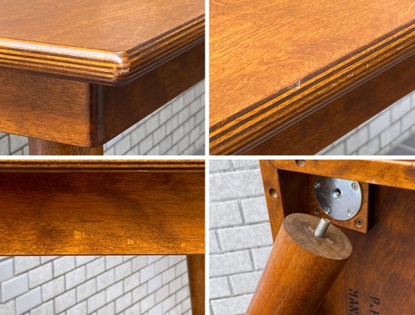 パシフィックファニチャーサービス PACIFIC FURNITURE SERVICE スクエア テーブル SQUARE TABLE ダークブラウン バーチ材 Sサイズ P.F.S ■