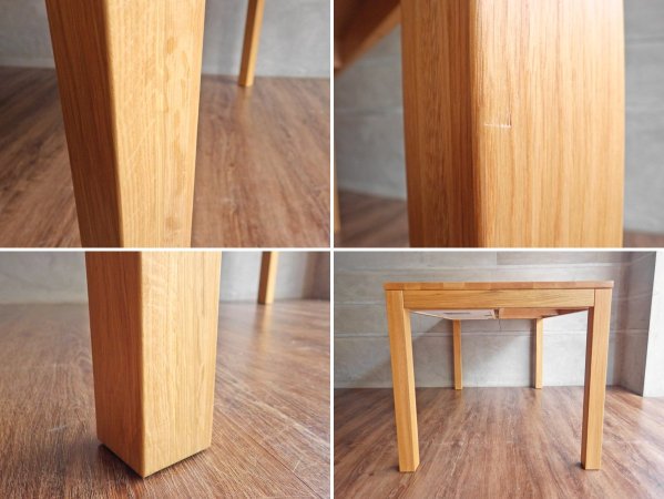 無印良品 MUJI 木製テーブル オーク材 ダイニングテーブル 引き出し2杯付き W140 ナチュラル 定価\54,900- ♪