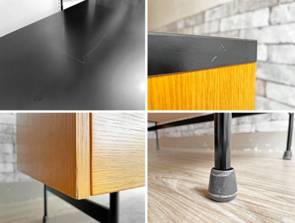 メトロクス METROCS F061 サイドボード オーク材 × ブラック W122cm ピエール・ポラン Pierre Paulin ミッドセンチュリーモダン ●
