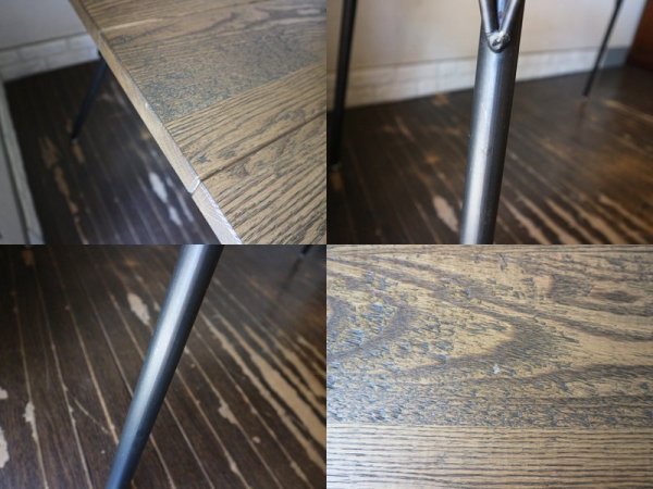 ジャーナルスタンダードファニチャー journal standard Furniture サンク SENS ダイニングテーブル Sサイズ オーク無垢材 インダストリアルデザイン ◎