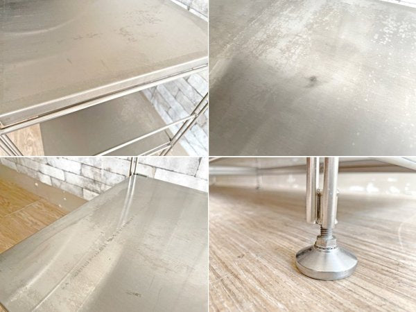 無印良品 MUJI ステンレスユニットシェルフ ステンレス棚 ワイド 2列3段 W167cm オープンシェルフ 収納家具 合計定価¥37,800- ●