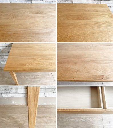 無印良品 MUJI オーク材 パーソナルデスク ワークテーブル 引出し付 フック付 & デスクワゴン セット ナチュラル シンプル 合計定価¥39,800- ●