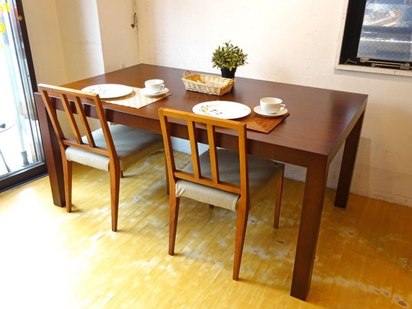 カッシーナイクスシー Cassina ixc. マトリクス MATRIX 1011 ブラックウォールナット材 ダイニング テーブル 160cm 美品 ★