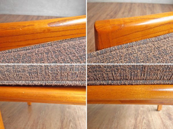 アクメ ファニチャー ACME Furniture デルマー オットマン DELMAR OTTOMAN ファブリック ジーマ生地 グレージュ アッシュ材 廃番 ♪