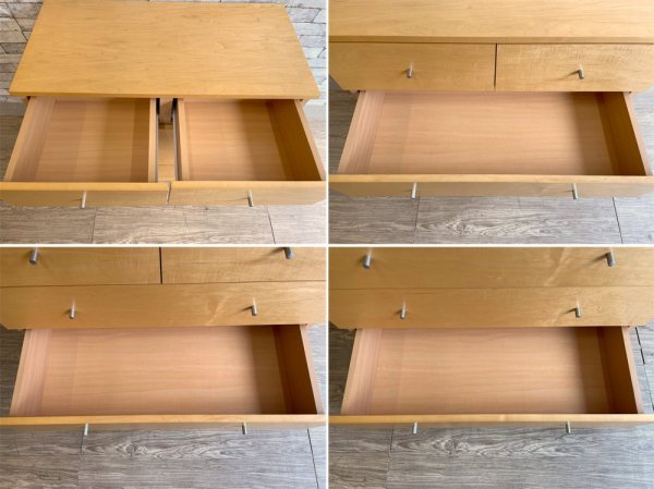 無印良品 MUJI メープル 4段チェスト ミドルチェスト ナチュラルスタイル 廃番 ●