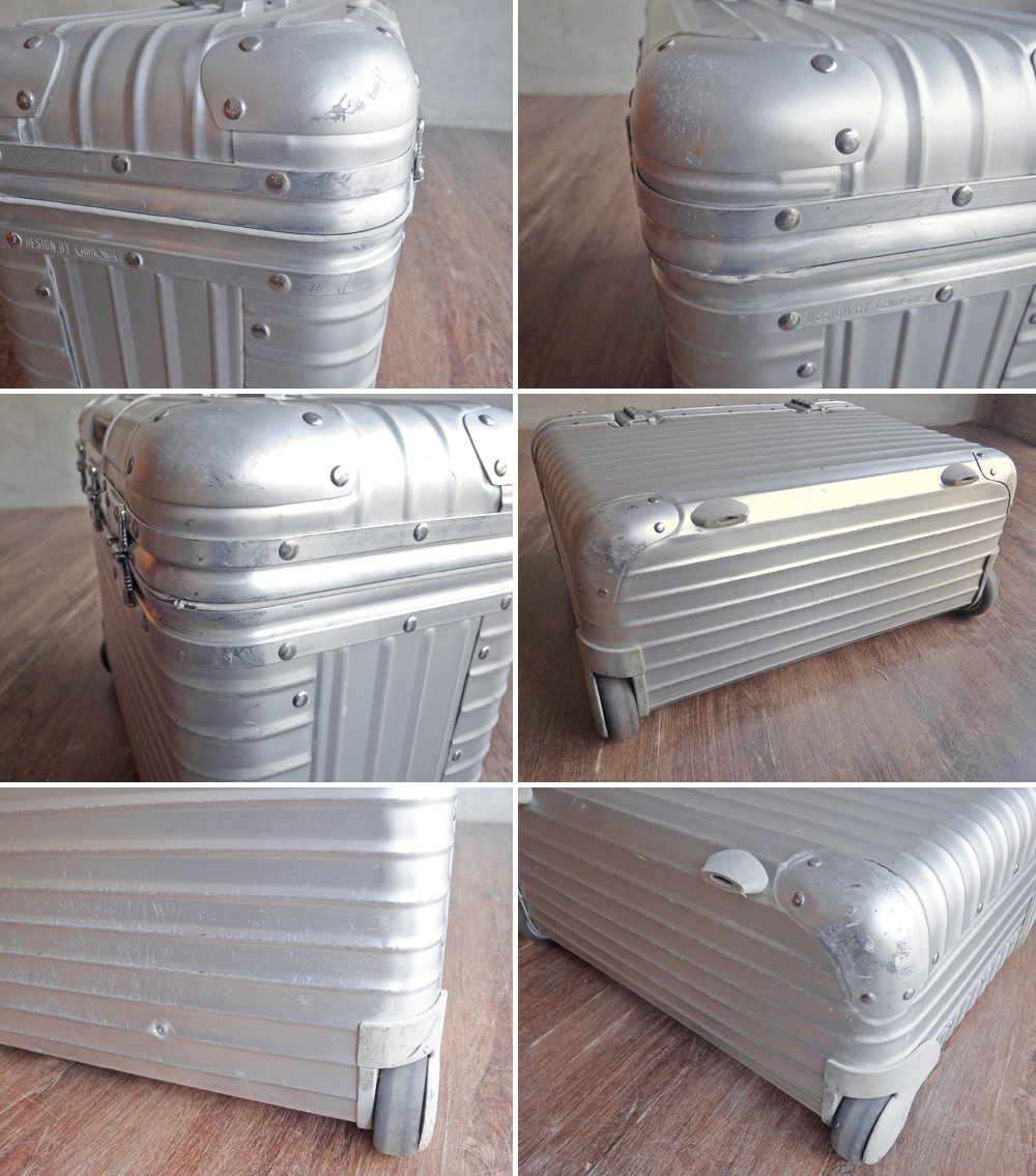 リモワ RIMOWA トパーズ パイロット TOPAS PILOT トローリー 2輪 アルミ スーツケース キャリーケース 29L 廃番 希少 現状品 ♪