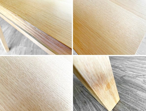 無印良品 MUJI デスク ワークテーブル スクールデスク オープン棚付 オーク材 廃番 希少 ●