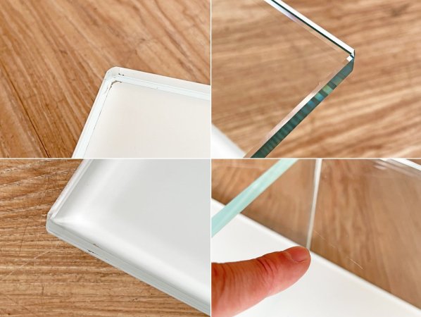 カッシーナ Cassina メックス MEX ローテーブル ガラステーブル 269-01/11 スクエアタイプ ホワイト ピエロリッソーニ 定価¥192,000- ●