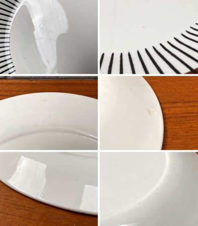 グスタフスベリ GUSTAVSBERG スピサリブ SPISA RIBB ビンテージ プレート 21cm スティグ・リンドベリ 北欧 スウェーデン B ■