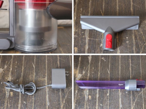 ダイソン dyson V8 SlimFluffy+ コードレスクリーナー 掃除機 充電器・フトンツール・LED隙間ノズル付き ◎