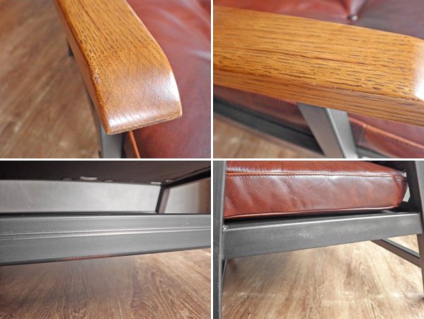 アクメファニチャー ACME Furniture グランビュー ラウンジチェア GRANDVIEW LOUNGE CHAIR オイルレザー × アイアン × オーク無垢材 定価117,700円 ♪