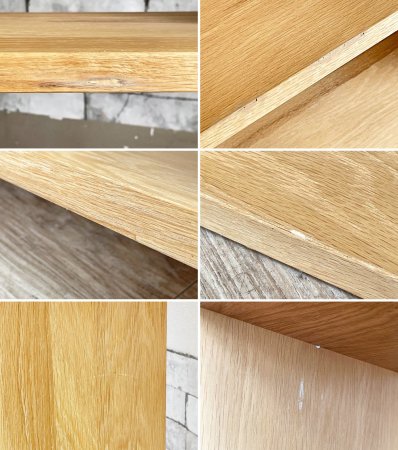 無印良品 MUJI オーク材 スタッキングシェルフ 4列3段 オープンシェルフ W200cm 抽斗付 3列3段 + ワイド追加3段 + スタッキングチェスト2段 合計定価¥58,790- ●
