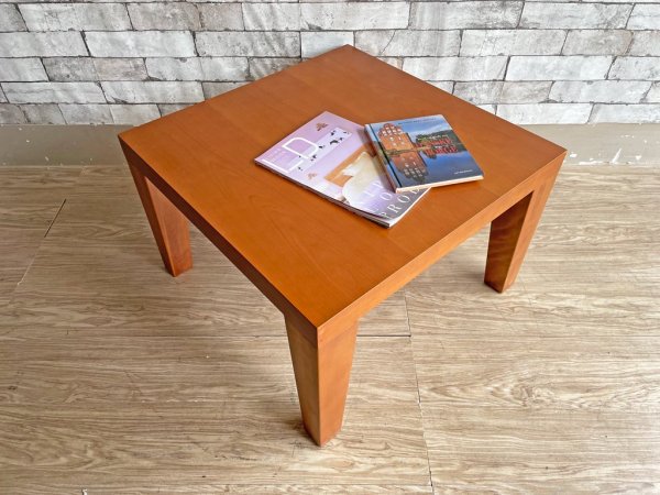 フクラ HUKLA スクエアローテーブル センターテーブル カバ材 60×60cm 廃番品 北欧モダンスタイル ●