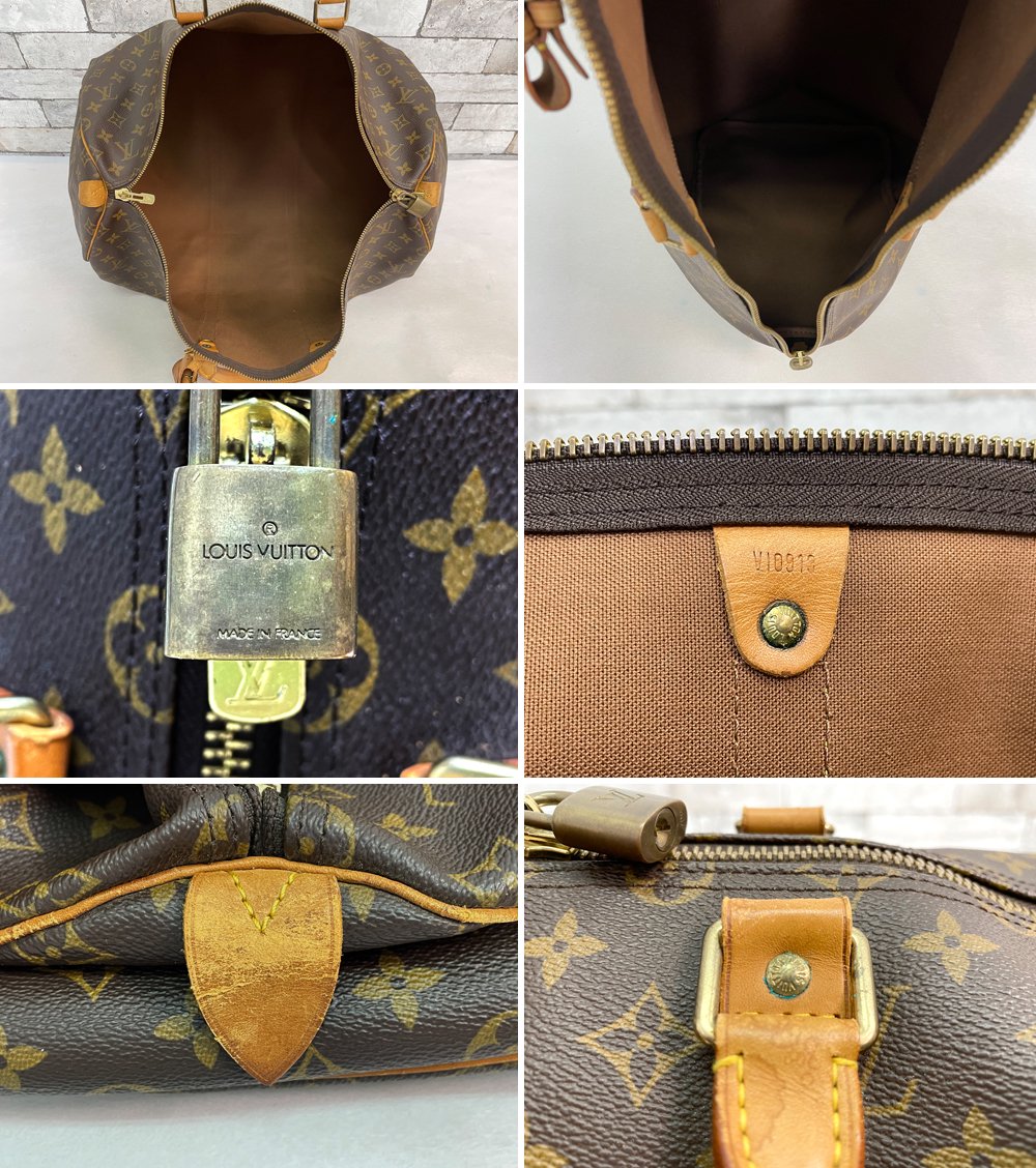 ルイヴィトン LOUIS VUITTON キーポル55 Keepall モノグラム ボストンバッグ VI0913 ブラウン 鍵欠品 made in France ●