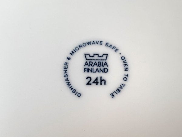 アラビア ARABIA アベック 24h Avec 24cm パスタプレート ブルー 旧アラビア 王冠ロゴ フィンランド 廃番 ■