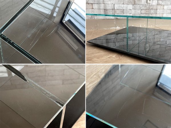 カッシーナ Cassina メックス MEX ローテーブル ガラステーブル 269-01/11 スクエアタイプ ブラック ピエロリッソーニ 定価¥211,200- イクスシー ixc. 取扱 ●