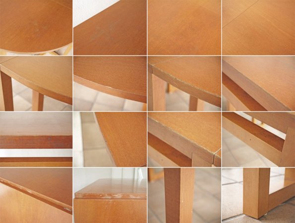 カリガリス Calligaris チェリー材 バタフライテーブル エクステンション 拡張式 ゲートレッグ 廃番品 イタリアモダン ◇