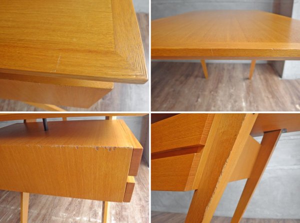 ミッドセンチュリーデザイン オーク材 デスク 片袖 W125cm♪