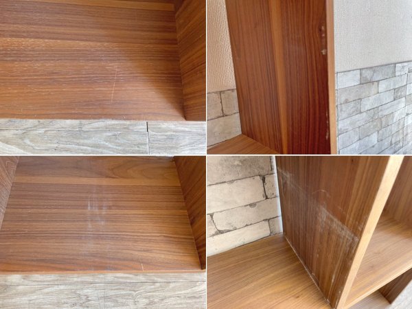 無印良品 MUJI スタッキングシェルフ 3段×3列 ウォールナット 別売り 引出し収納 + コの字棚 + ブックエンド付き 総額57,360円 オープンシェルフ ●