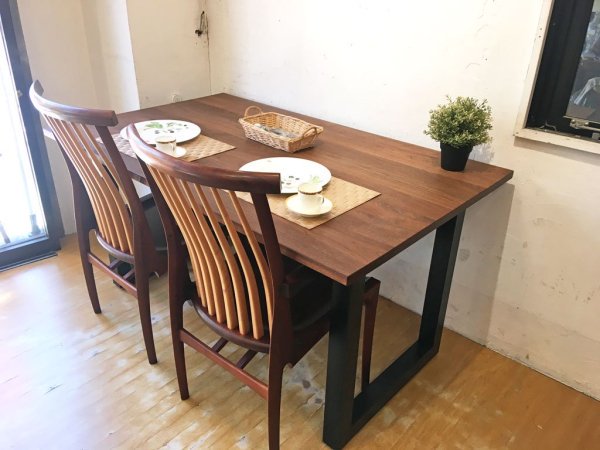 マスターウォール MASTERWAL ワイルドウッド ダイニングテーブル WILD WOOD DINING TABLE ウォールナット無垢材 スチールレッグ ★