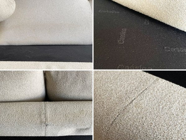 カッシーナ イクスシー Cassina ixc 675 マラルンガ MARALUNGA 3人掛け ソファ ファブリック張り アイボリー系 定価150万円以上 ヴィコ・マジストレッティ MoMA ●