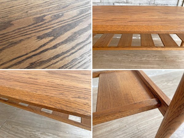 モモナチュラル Momo Natural リバーゲート RIVERGATE ローテーブル FD-LOW TABLE エレベーターテーブル リフトアップ 昇降機能付 オーク材 定価¥57,500- ●