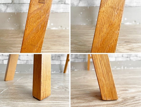 無印良品 MUJI オーク無垢材 ベンチ 大サイズ W100cm ディスプレイ台 ナチュラル ●