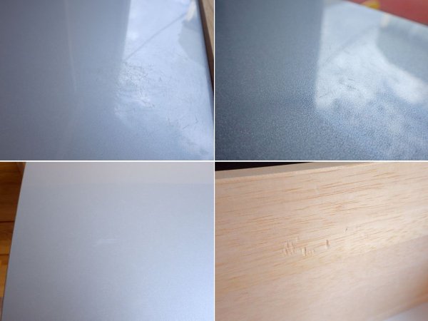 ウニコ unico ヒュッテ HUTTE キッチンカウンター レンジボード オープンタイプ オーク無垢材 メラミン化粧板 シルバー W80 定価¥87,780- ♪