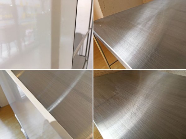 無印良品 MUJI ステンレスユニットシェルフ オープンシェルフ 1列4段 キッチンラック バックパネル シンプル 参考定価 : ¥30,230-★