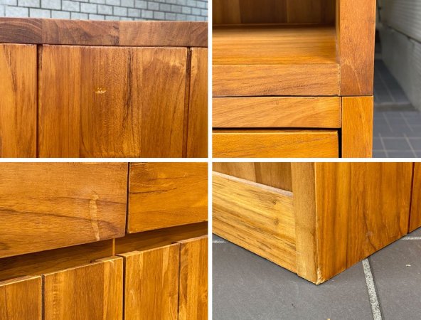 ウニコ unico ブレス BREATH リビングボード キャビネット シェルフ チーク材 無垢材 希少廃盤 ■