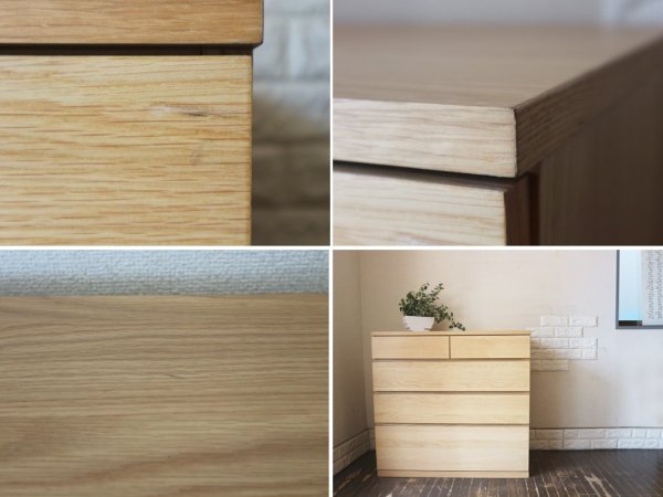 無印良品 MUJI 木製 チェスト 4段 オーク材 ナチュラル 現行品 ◎