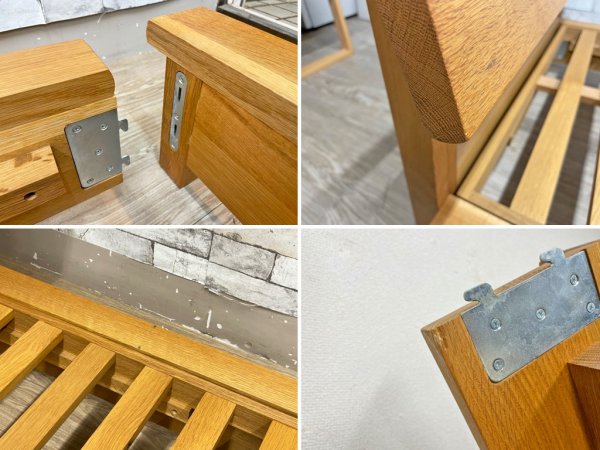 飛騨産業 HIDA 森のことば シングルベッド オーク無垢材 節入り シモンズ Simmons マッドレス付き 佐々木敏光 ●